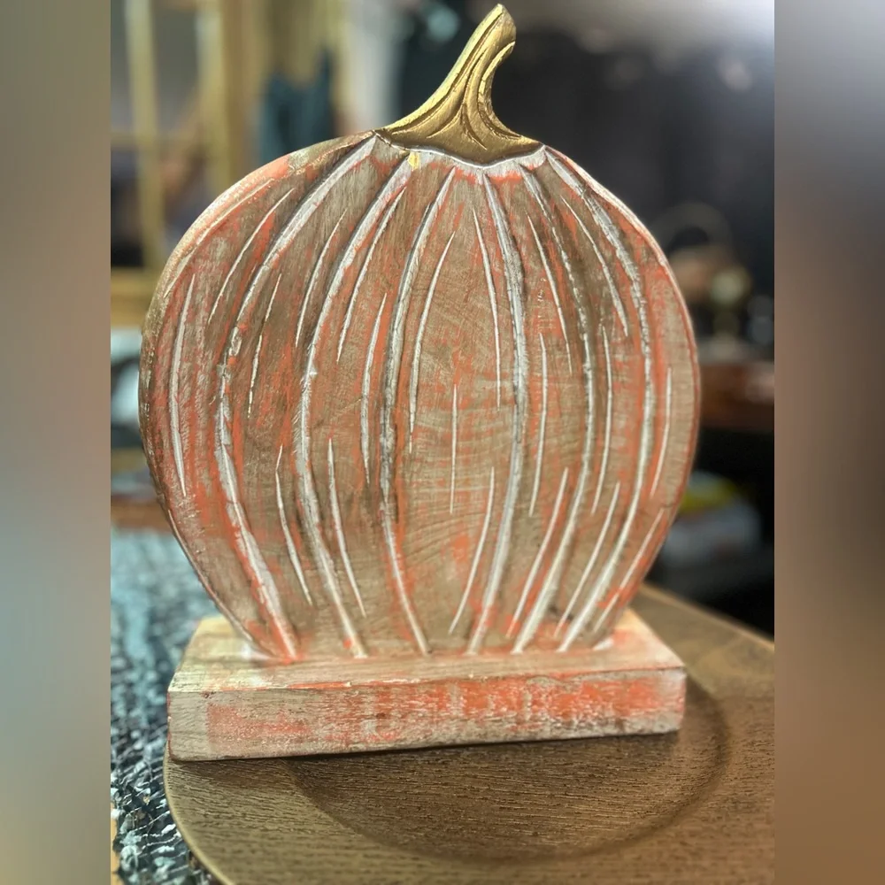 Wooden 13” oak? rustic pumpkin decor farmhouse - Picture 4 of 7